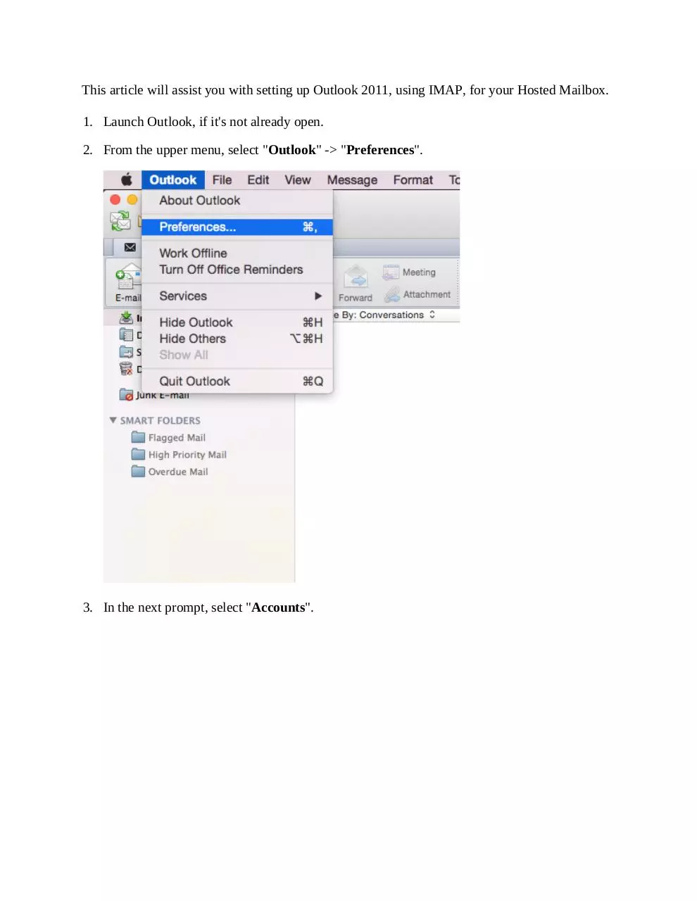 Page 1 of 6, Set Up guide Apple Outlook 2011(UA)