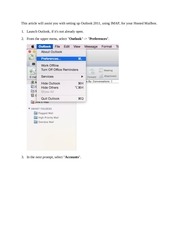 Page 1, Set Up guide Apple Outlook 2011(UA)