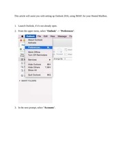 Page 1, Set Up guide Apple Outlook 2016 (UA)