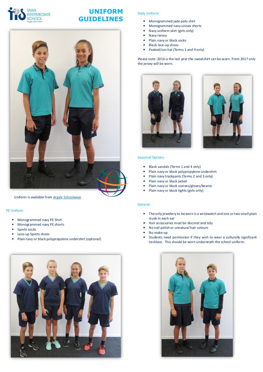 Document preview Tawa Intermediate Uniform Poster - 2016.pdf - page 1/1