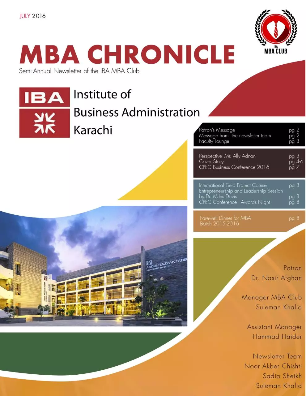 Page 1 of 8, Newsletter MBA Club 2016