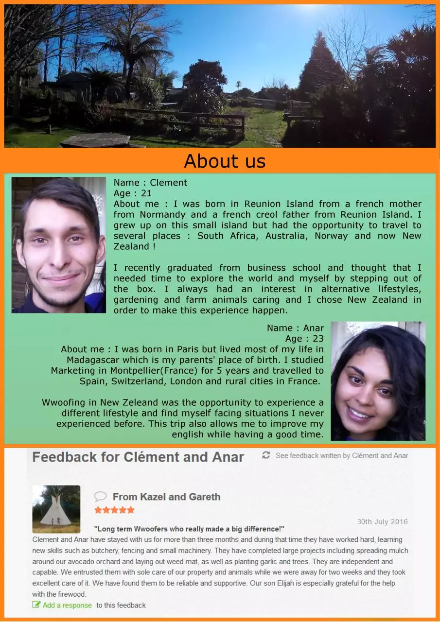 Page 1 of 1, Anar and Clement