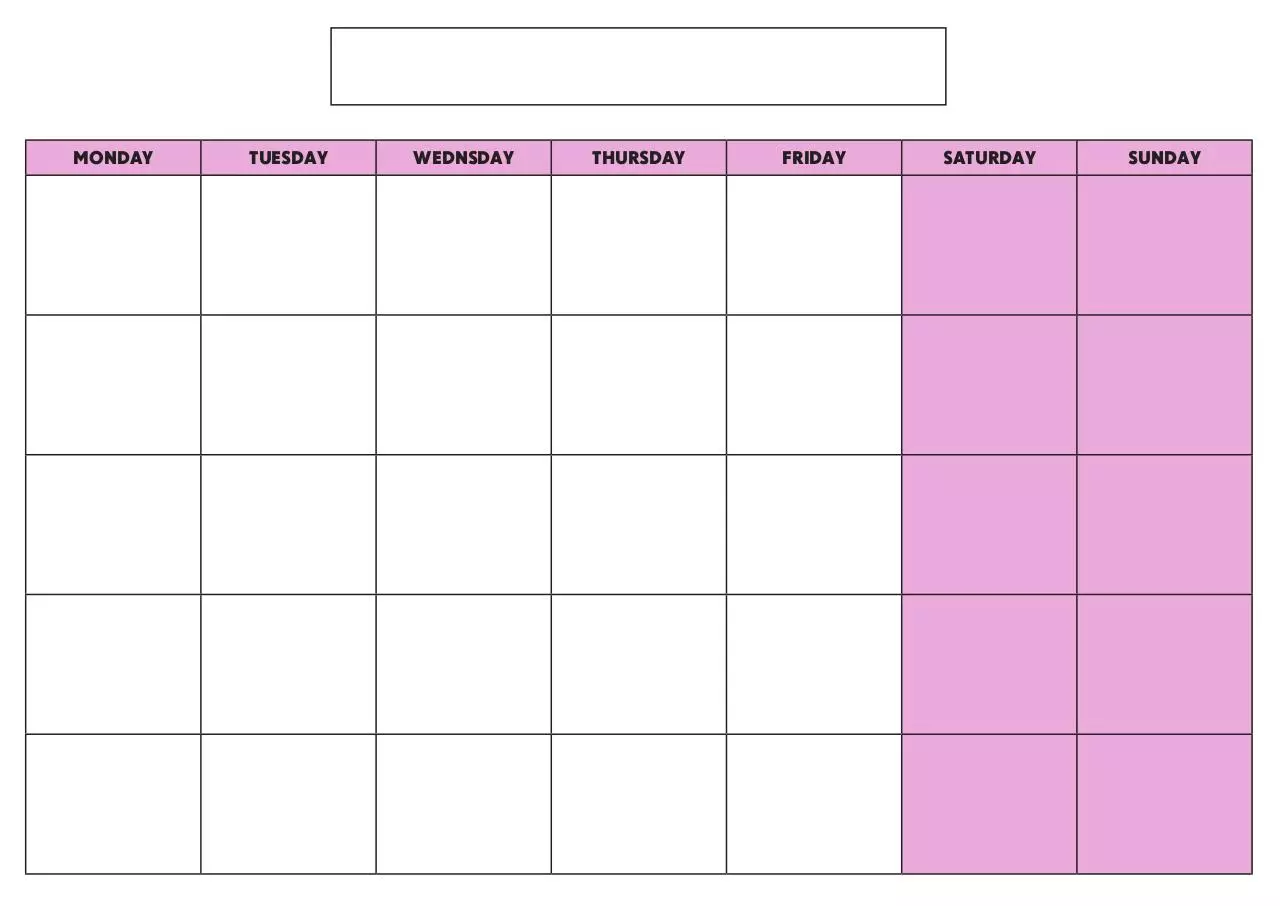 Page 1 of 2, BLANK ACADEMIC CALENDAR BySofie Pink