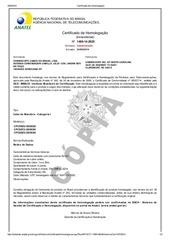 Page 1, Certificado de Homologação CPCSSX2
