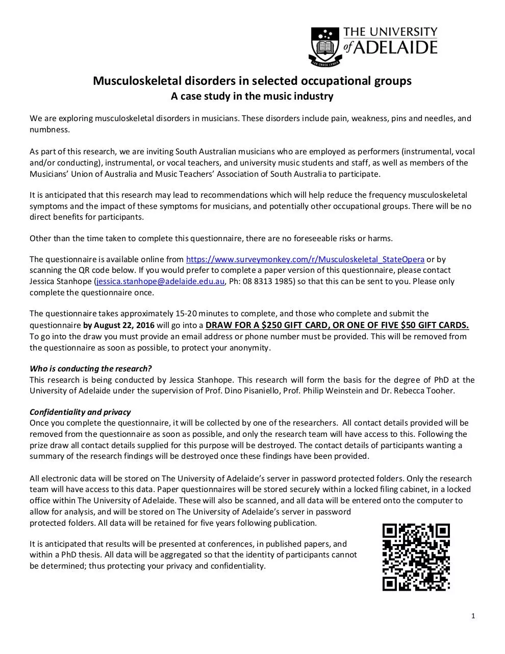 Page 1 of 2, Information Sheet State Opera