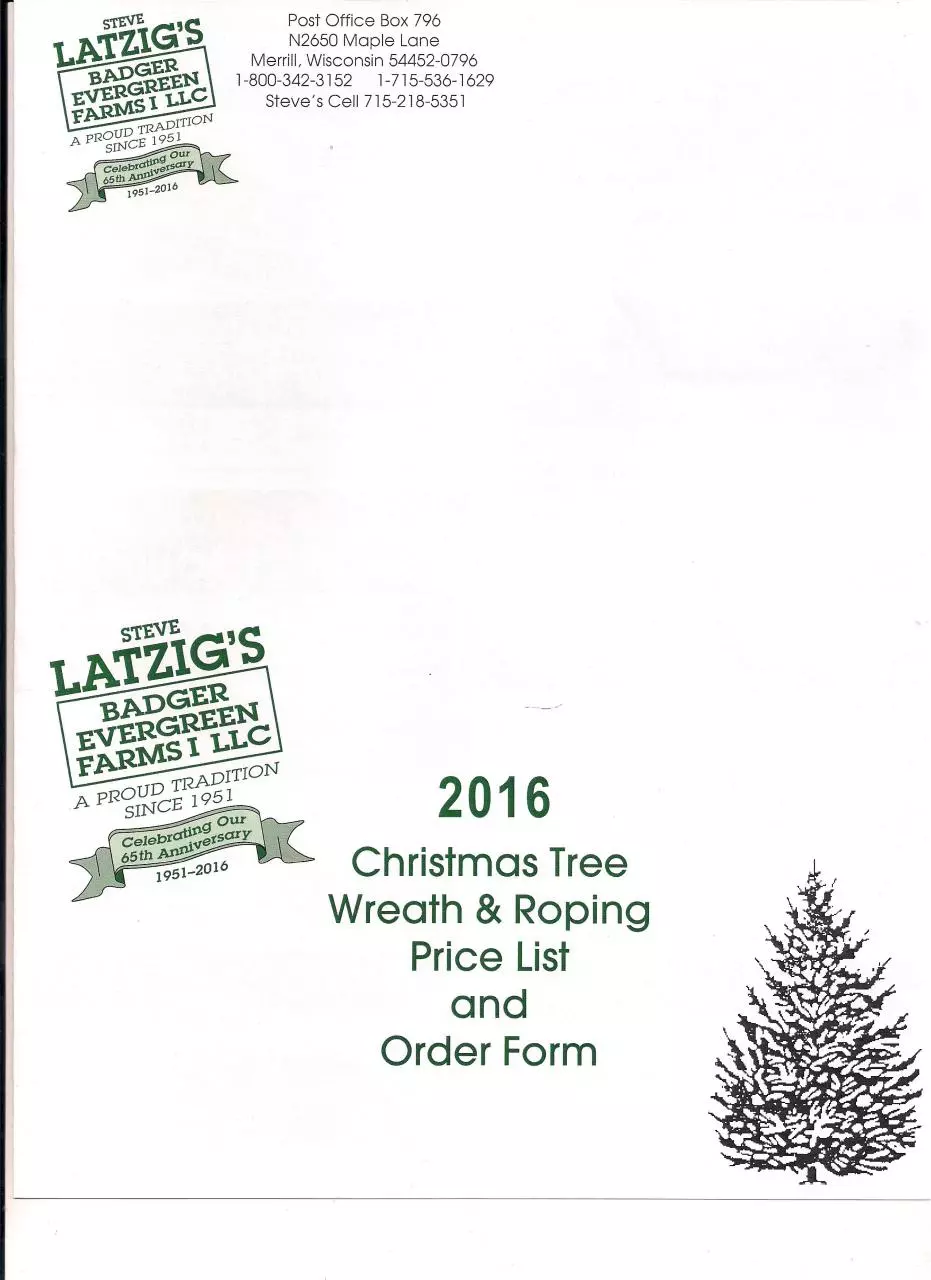 Page 1 of 4, 2016 chistmas price list