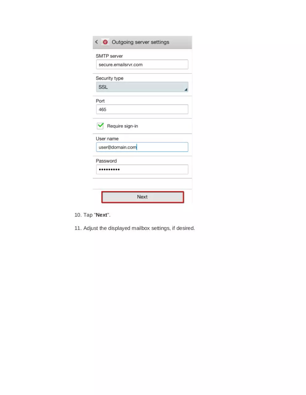 Page 5 of 7, Andriod Set Up Guide (UA)