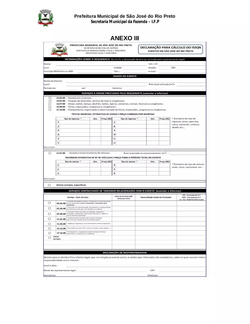 Page 1 of 1, ANEXO III