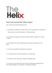 Page 1, Casual Box Office Role