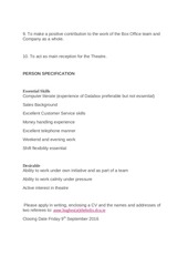 Page 2, Casual Box Office Role