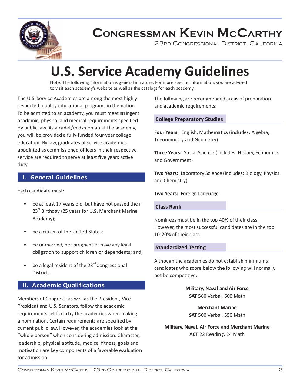 US Service Academies Packet-2016-Rev3.pdf - page 2/9