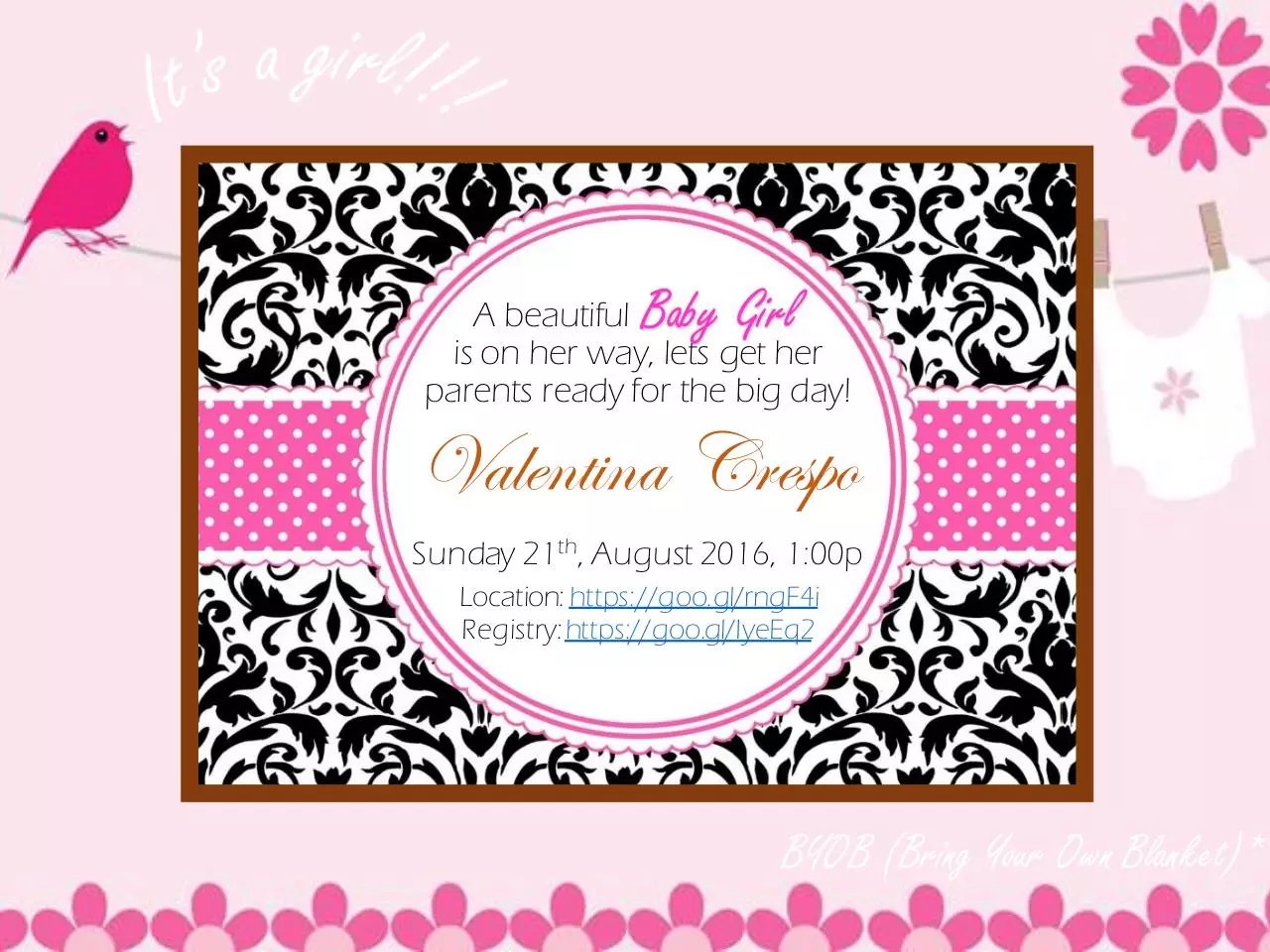 Page 1 of 1, Baby Shower Invitation
