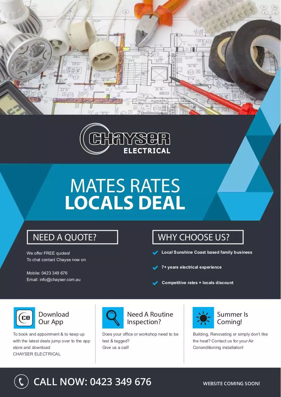 Page 1 of 1, Chayser Electrical flyer