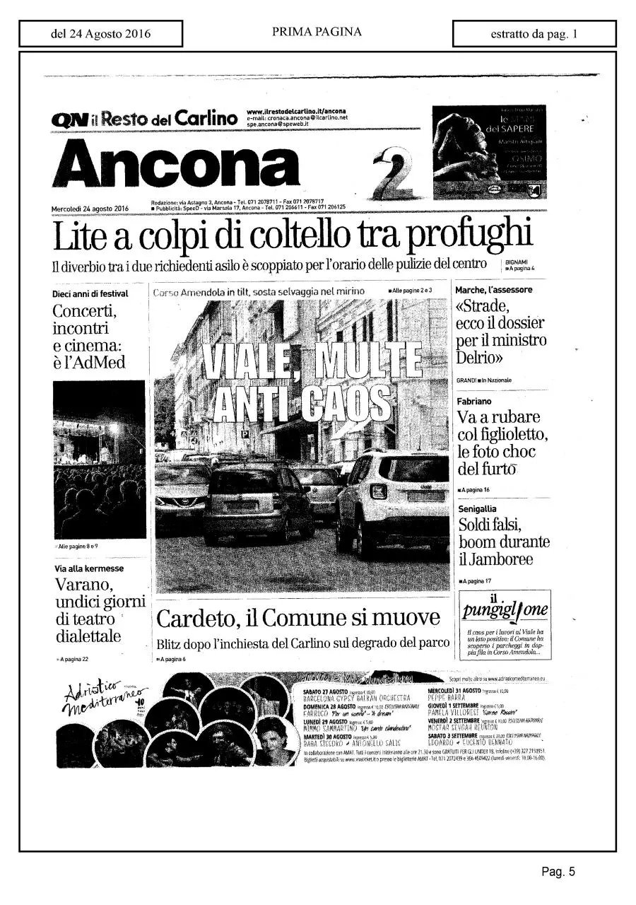 Page 5 of 44, Rassegna Stampa Marche20160824