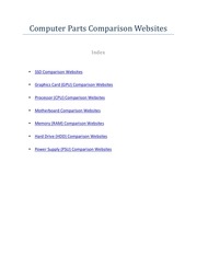 computer parts comparison websites