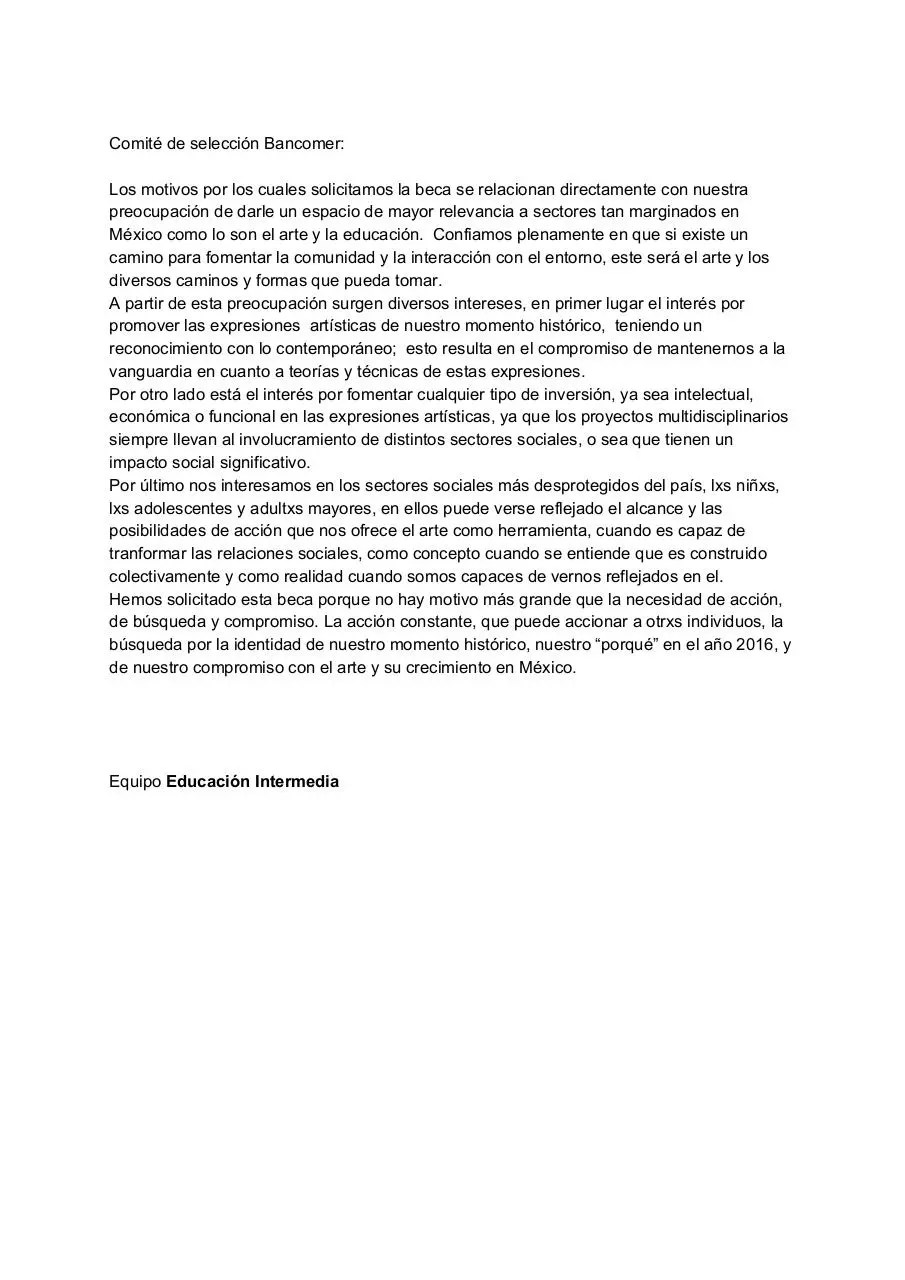 Page 1 of 1, Cartademotivos