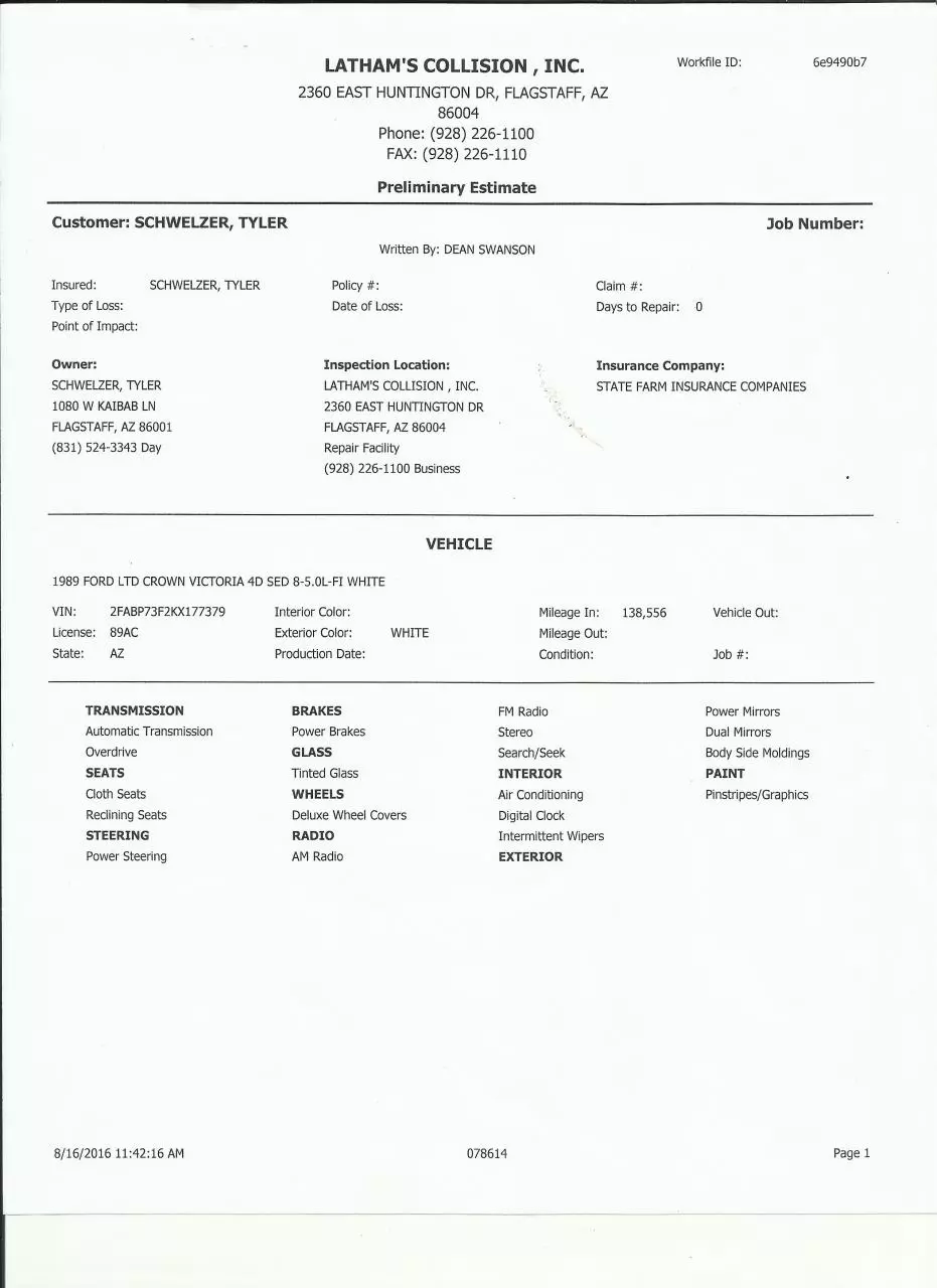 Page 1 of 3, Estimate
