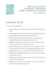 Page 1, Studio Museum Resources The Artist's Studio Museum Network
