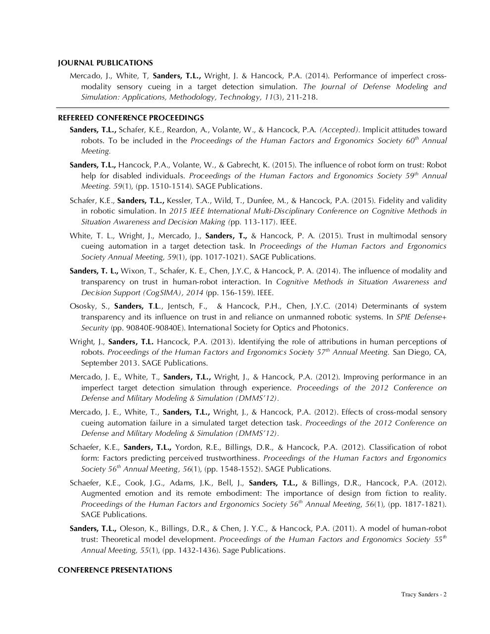 Document preview Sanders CV.pdf - page 2/4