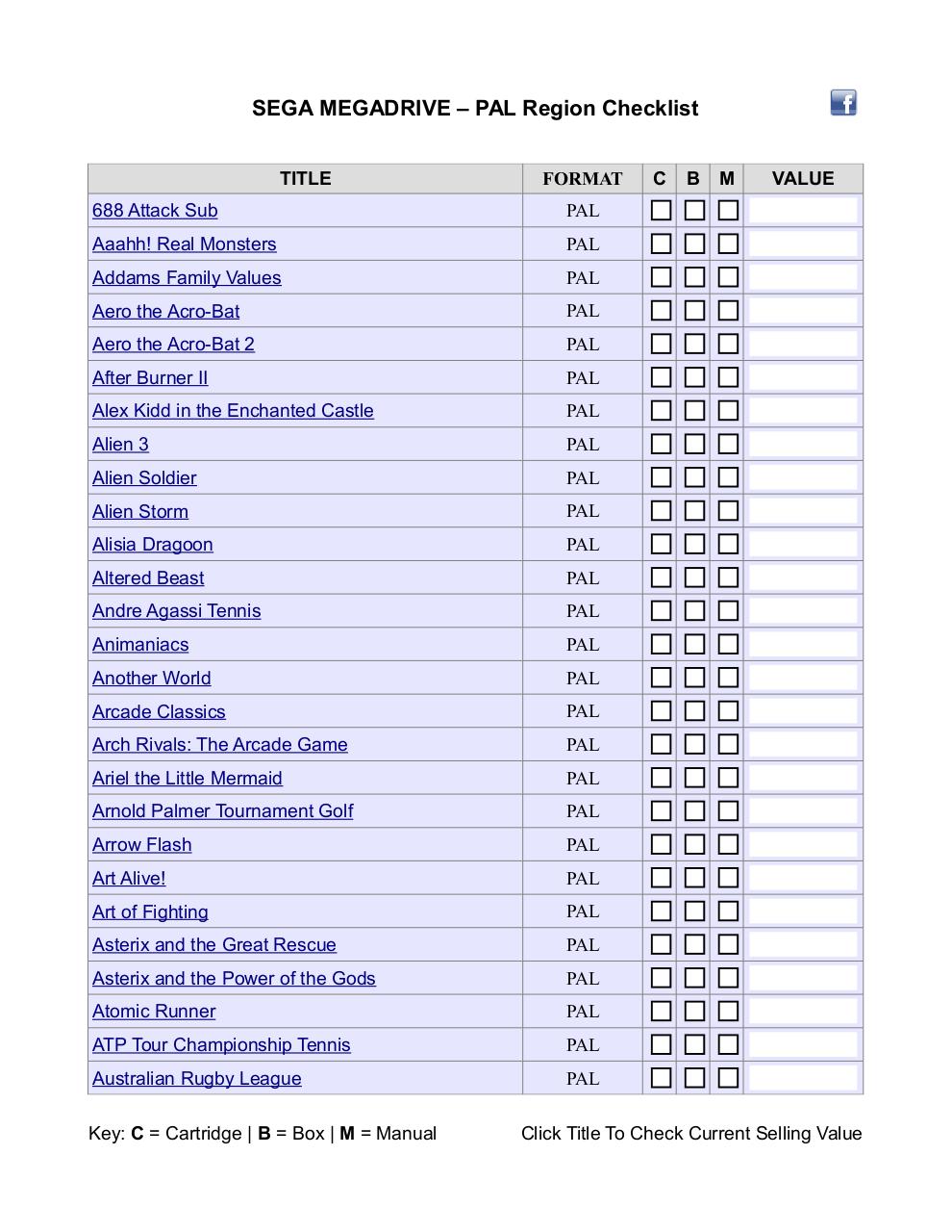 Preview of PDF document sega-megadrive-pal-catalogue-checklist-v1.pdf