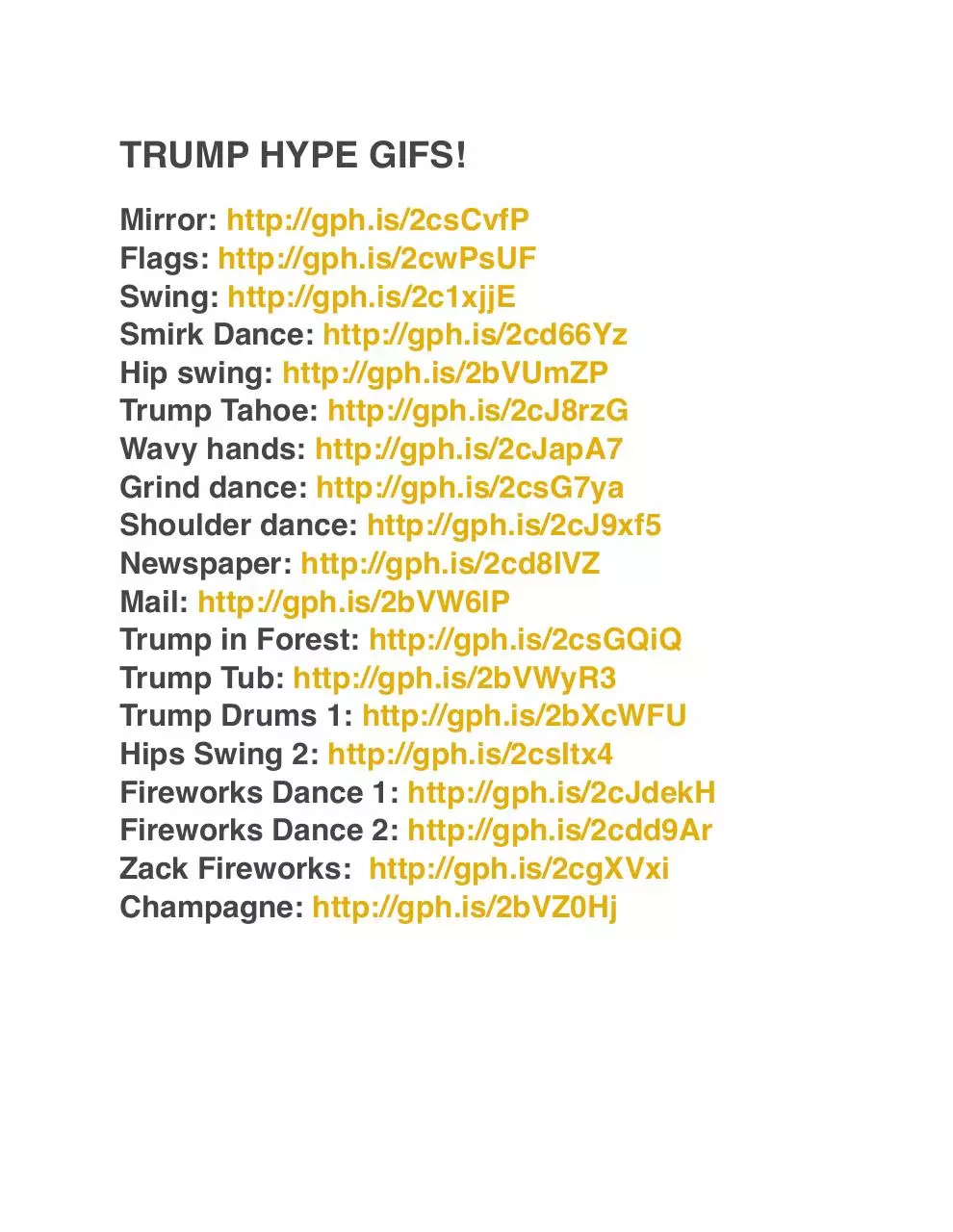 Document preview - TRUMP HYPE GIFS!.pdf - Page 1/1