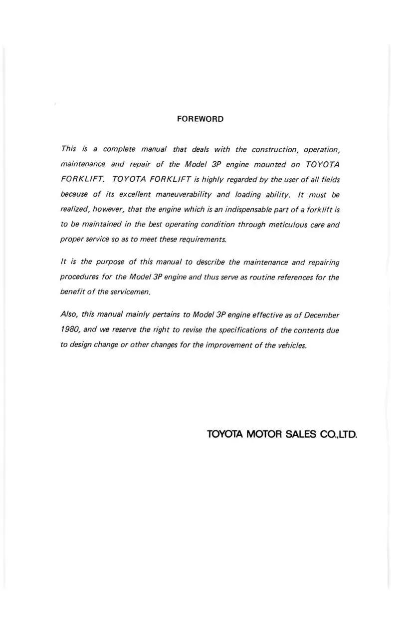 Page 4 of 138, 3P Engine Manual 95513 1