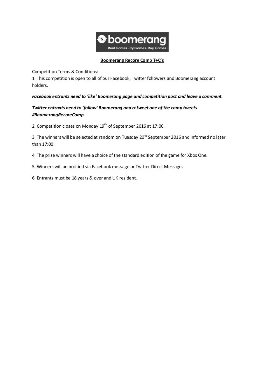 Page 1 of 1, Boomerang Recore Comp PDF