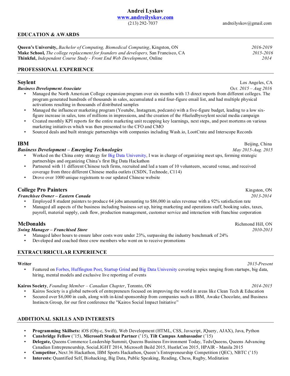 Document preview Resume_Andrei_Lyskov.pdf - page 1/1