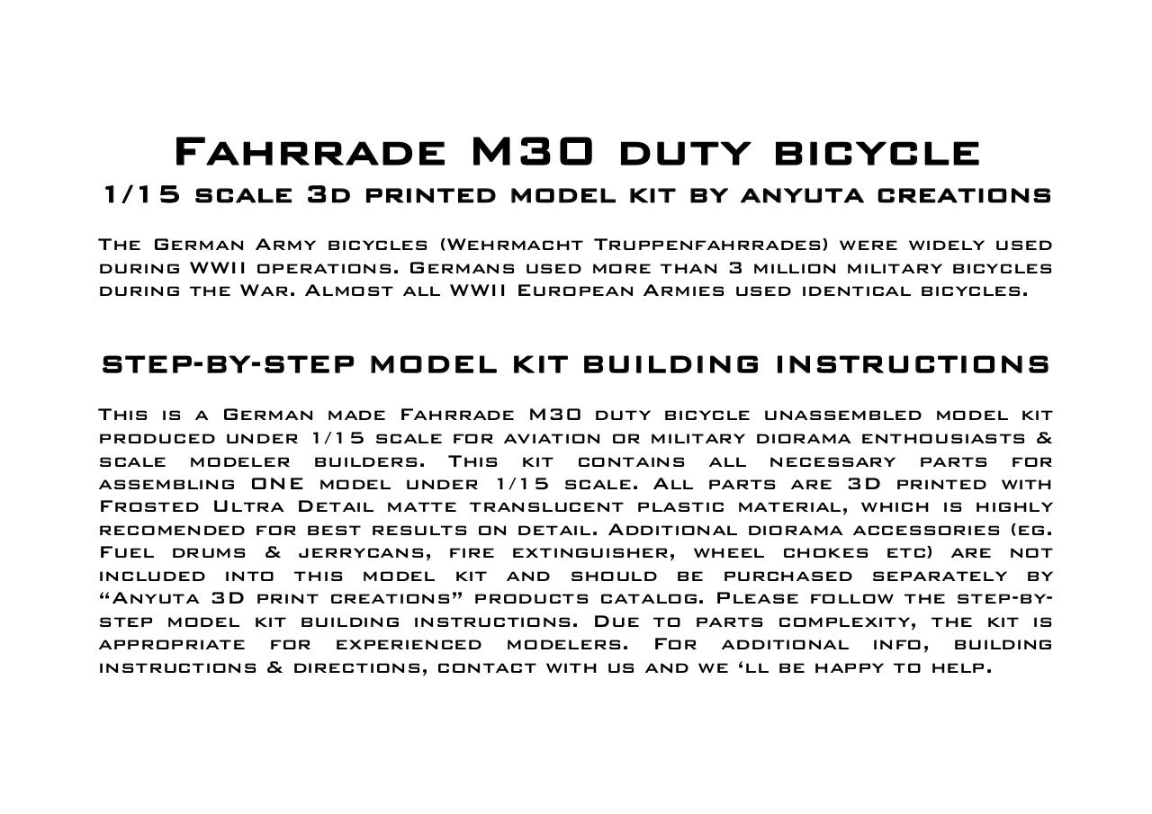 1-15 Bicycle M30 Wehrmacht kit LATE instructions HR.pdf - page 3/9