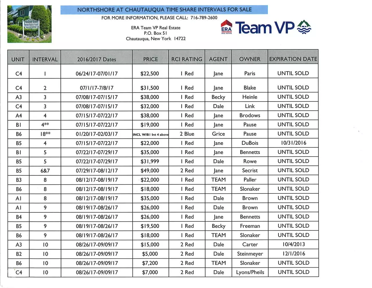 Page 1 of 3, NorthShore Timeshare Intervals for Sale 8 11 16