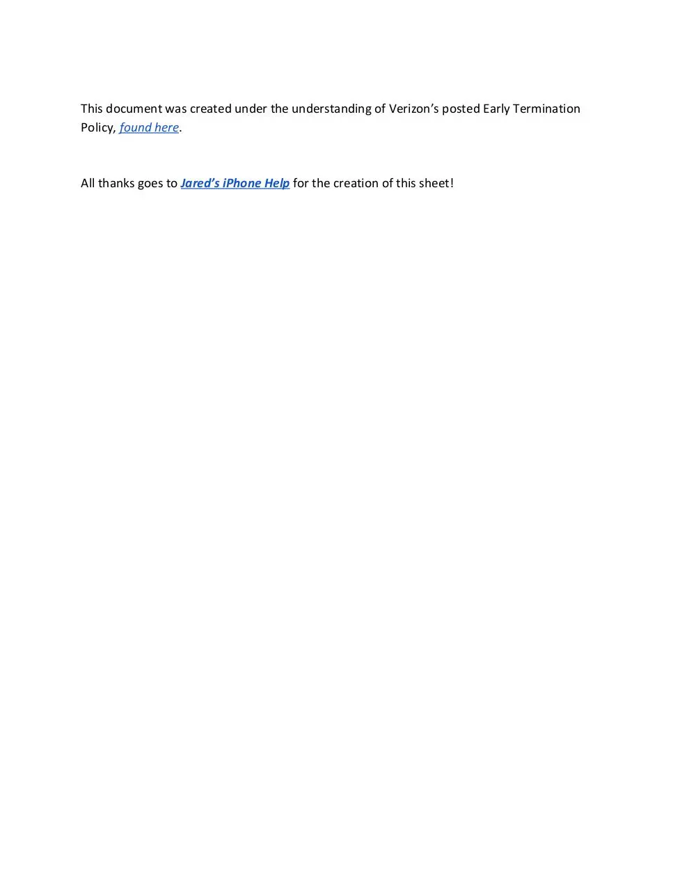 Page 2 of 2, VerizonEarly TerminationPolicyJaredsiPhoneHelp
