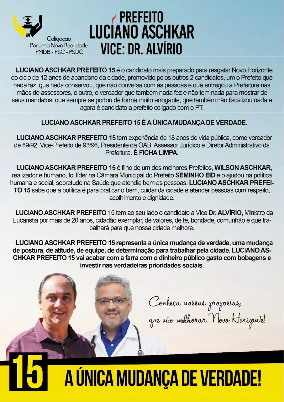 Page 1 of 16, Plano de Governo