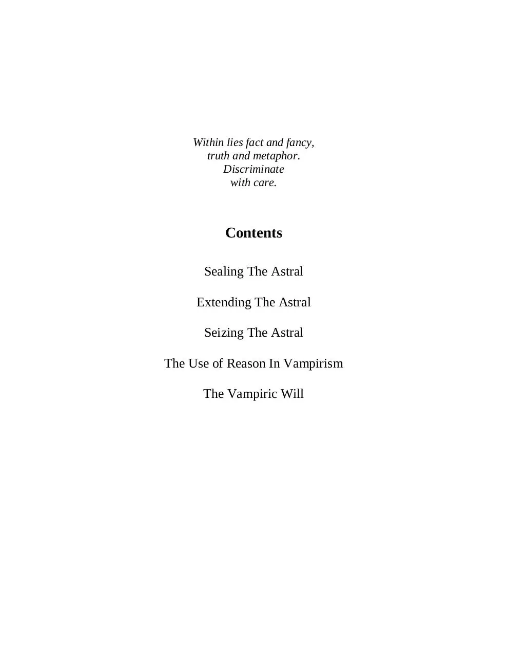 Page 2 of 58, 4 The Vampire Predator Bible
