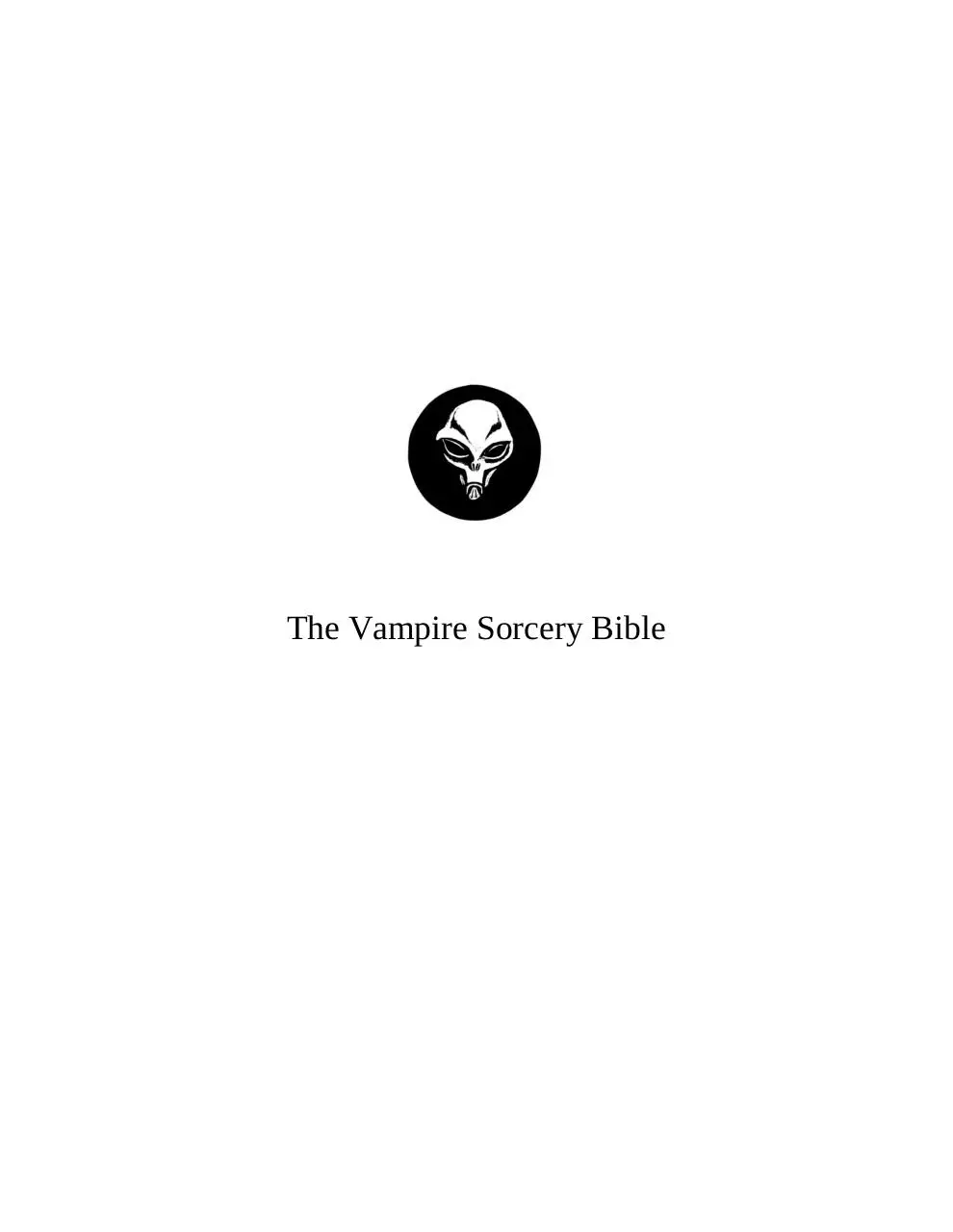 Page 1 of 56, 6 The Vampire Sorcery Bible
