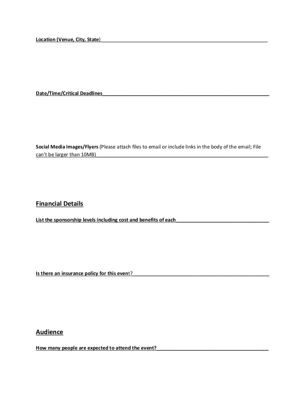 Page 2 of 4, City Gear Sponsorship Form