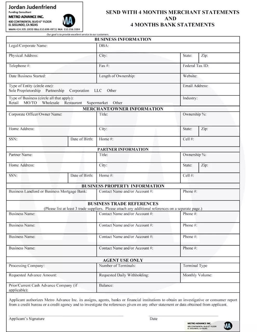 Page 1 of 1, Jordan@ Metro Advance Application(editable)