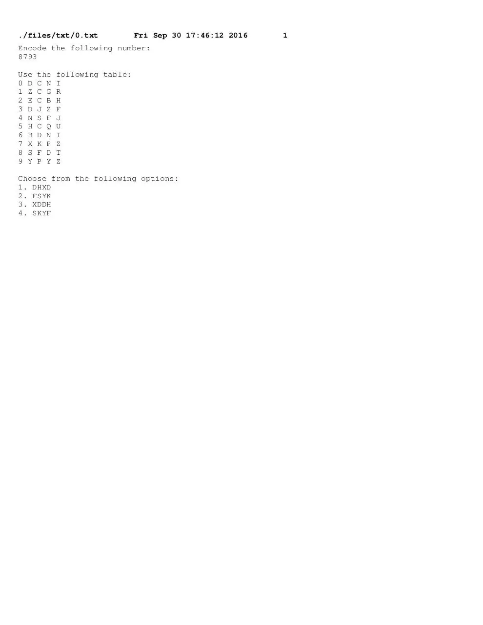 Page 1 of 1, 0