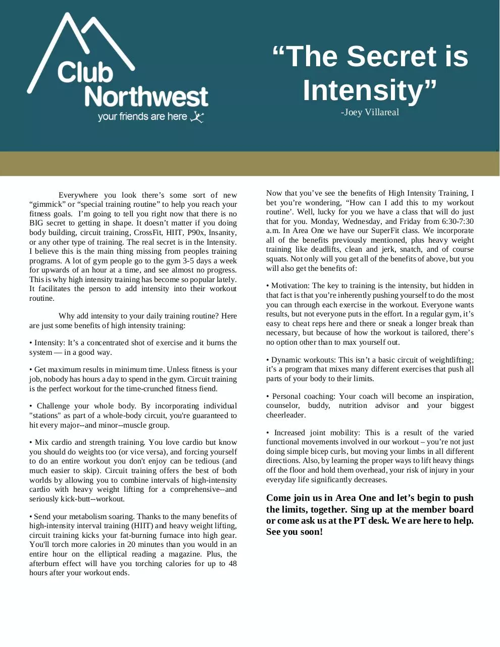 Document preview - the secret is intensity.pdf - Page 1/1