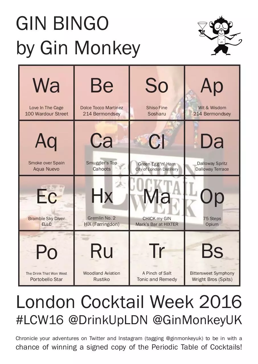 Page 1 of 1, Gin bingo LCW16