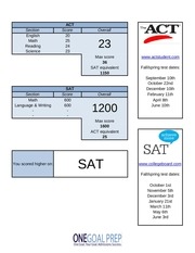 Page 1, ACT SAT Diagnostic Sample