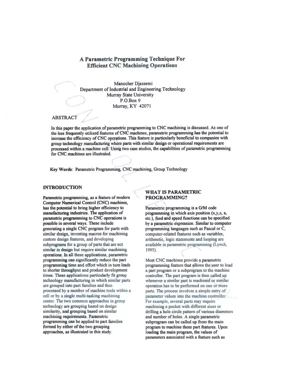 Page 1 of 4, parametric programming case studies