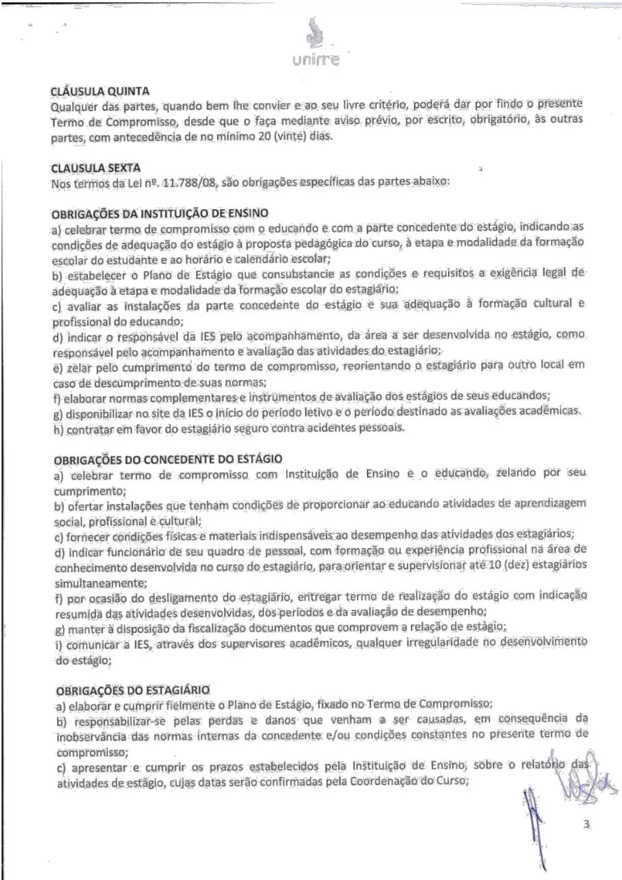 Page 3 of 4, Termo de Compromisso