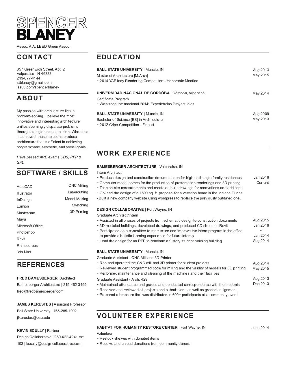 Document preview - Spencer Blaney - Resume.pdf - Page 1/1