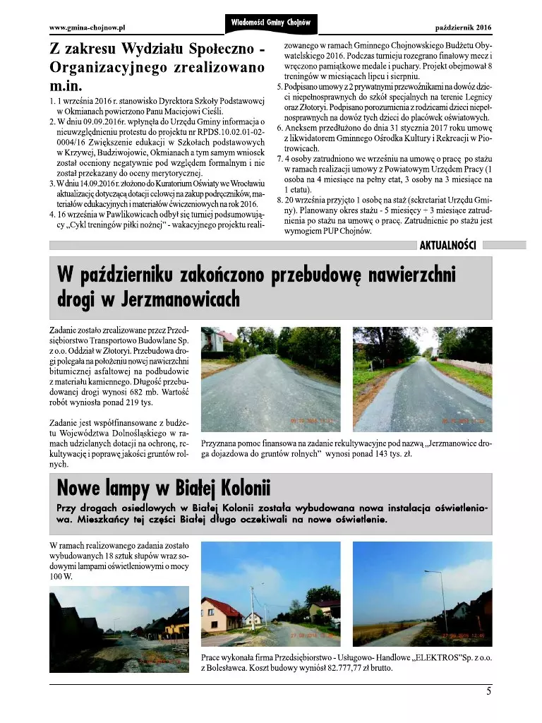 Page 5 of 36, 200 Wiadomosci Gminy Chojnów