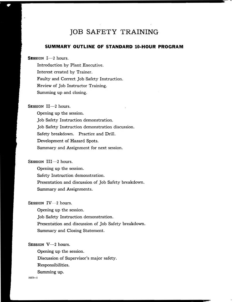 Page 2 of 111, TWI Job Safety Manual