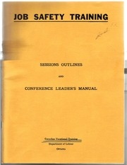 Page 1, TWI Job Safety Manual