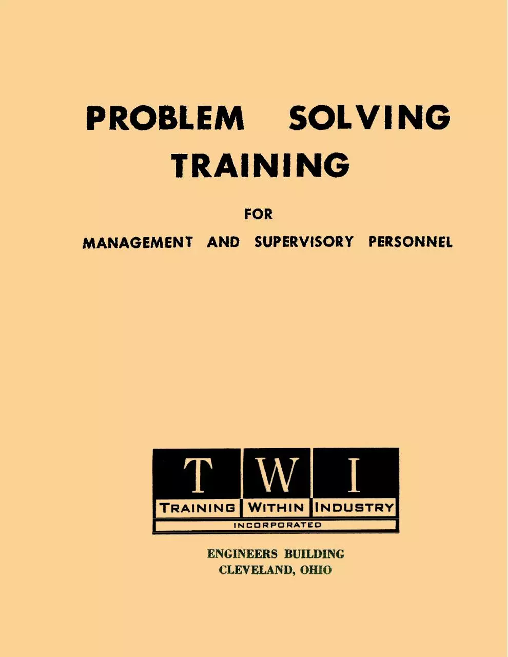 Page 1 of 87, TWI Problem Solving Manual