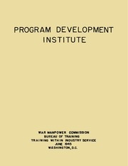 Page 1, TWI Program Development Manual