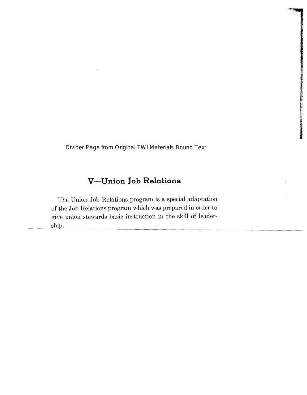 Page 3 of 129, TWI Union Job Relations Manual