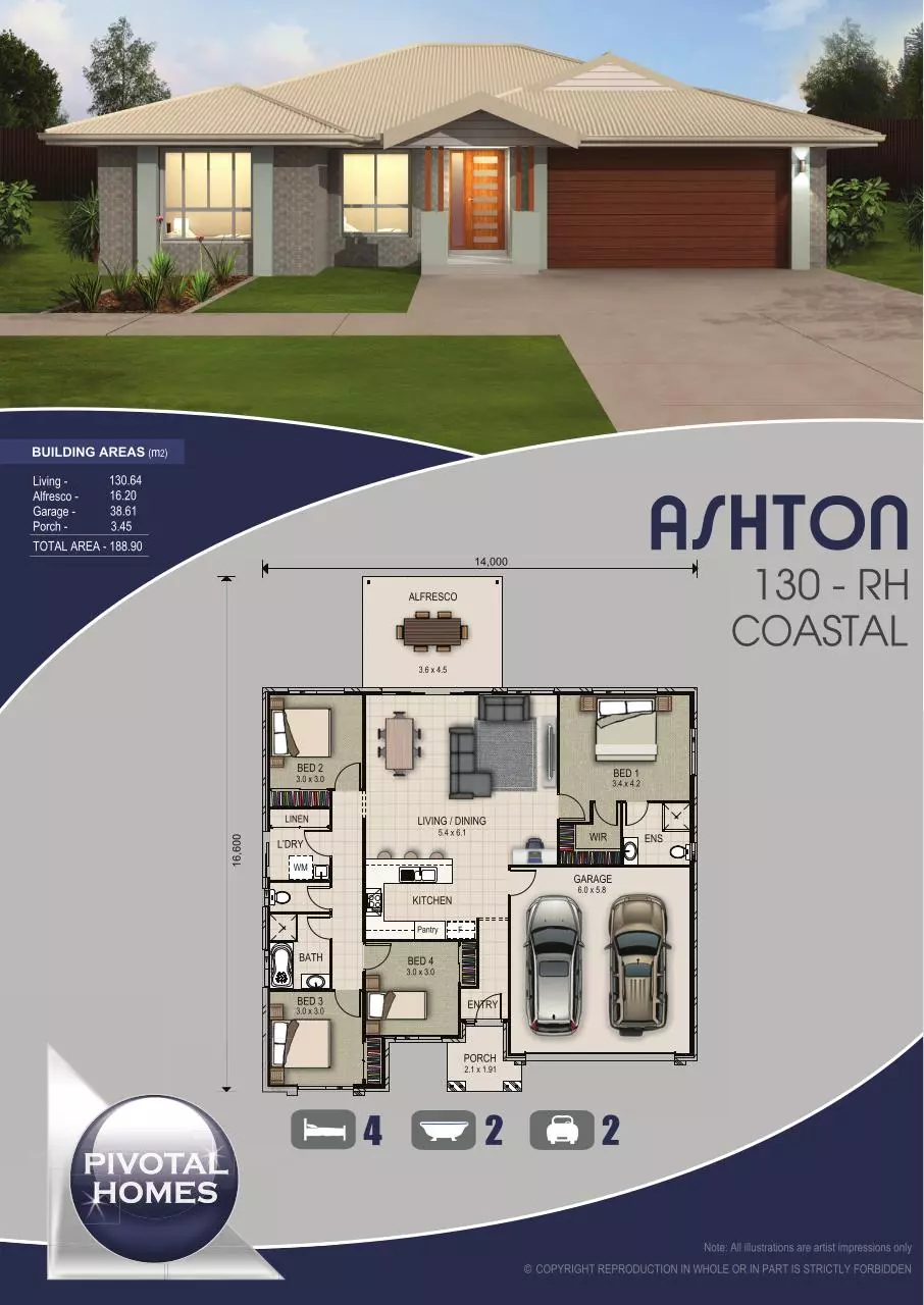 Page 1 of 1, ASHTON 130 RH Coastal